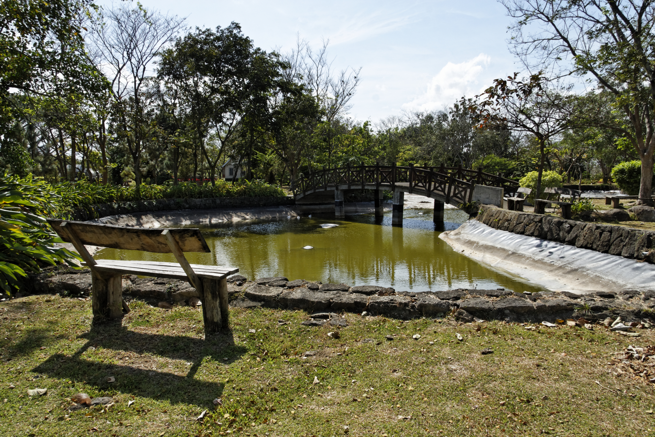 Man-made lake within the Old English community of Promenade