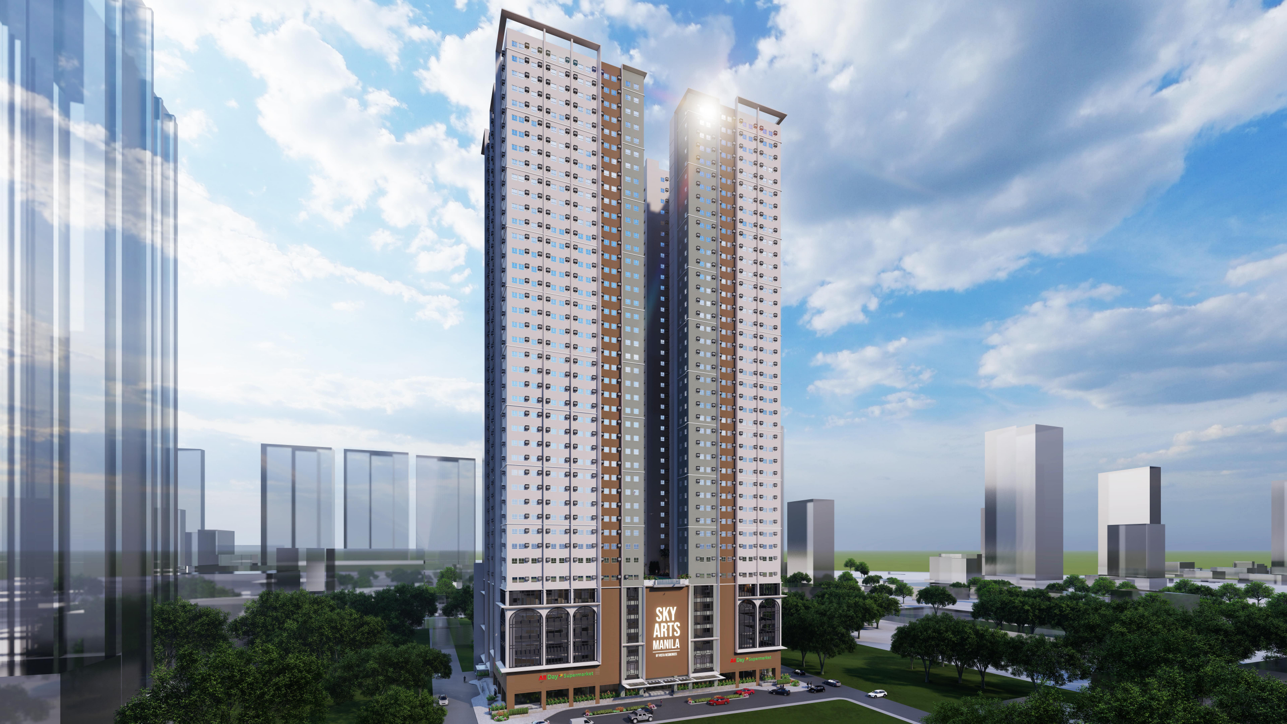 Sky Arts Manila Building Perspective